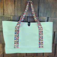 Load image into Gallery viewer, Sturdy Canvas Tote - Colorful Crystals Webbing