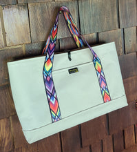 Load image into Gallery viewer, Sturdy Canvas Tote - Art Deco Webbing