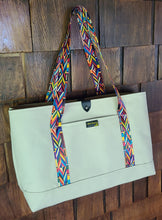 Load image into Gallery viewer, Sturdy Canvas Tote - African Inspired Webbing
