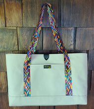 Load image into Gallery viewer, Sturdy Canvas Tote - Modern Art Webbing