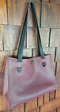 Load image into Gallery viewer, Burgundy Italian Leather Tote