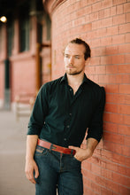 Load image into Gallery viewer, Brown Leather Belt with No Metal for Easy Travel - NOW 30% OFF!