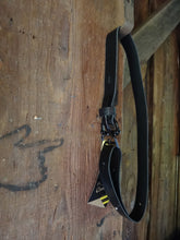 Load image into Gallery viewer, Equestrian Buckle Belt - Black Leather