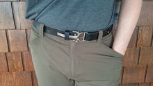Load image into Gallery viewer, Equestrian Buckle Belt - Black Leather