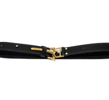 Load image into Gallery viewer, Equestrian Buckle Belt - Black Leather