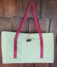 Load image into Gallery viewer, Sturdy Canvas Tote - Magenta Webbing
