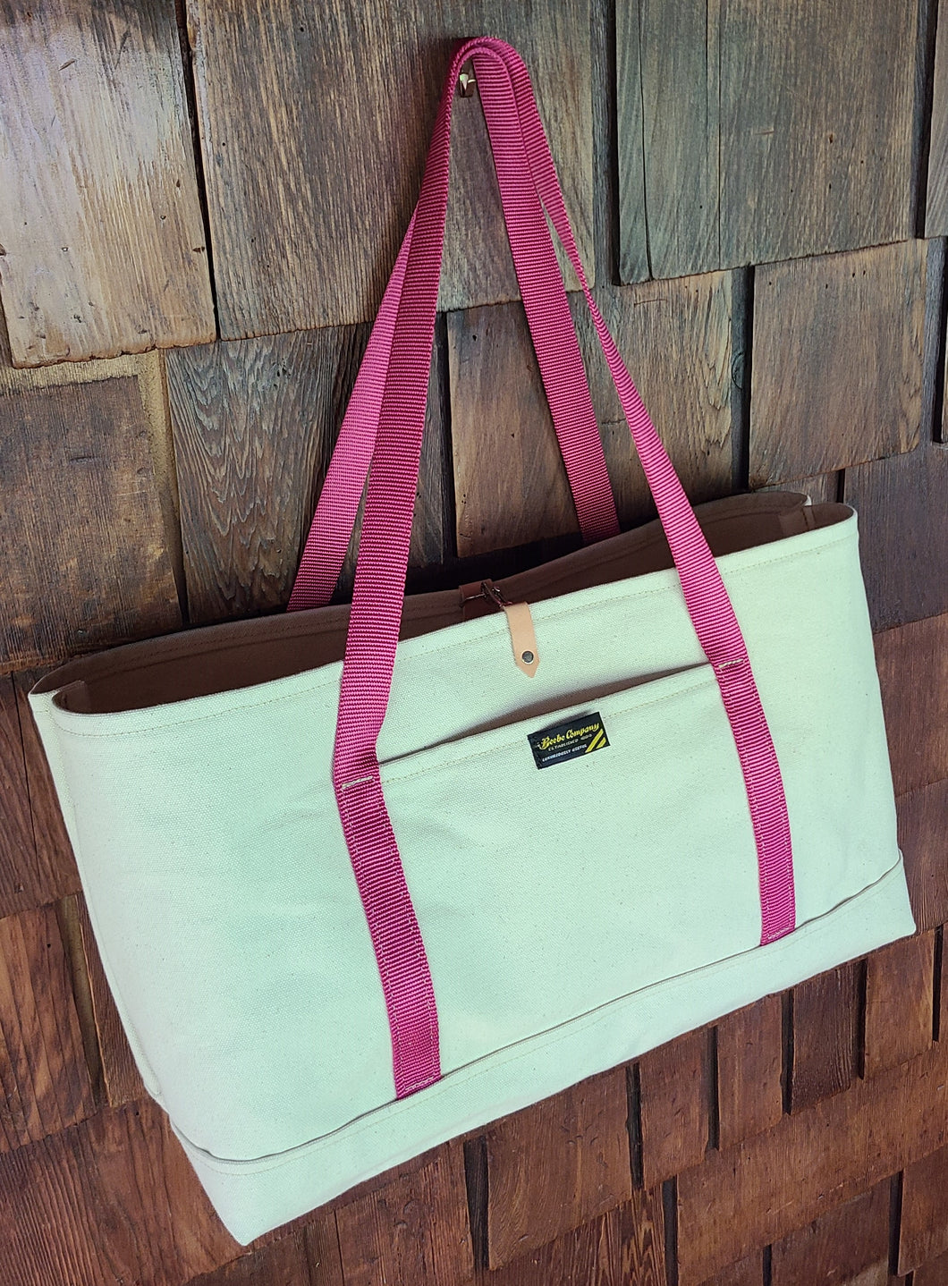 Sturdy Canvas Tote - Magenta Webbing