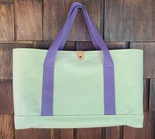 Load image into Gallery viewer, Sturdy Canvas Tote - Purple Webbing
