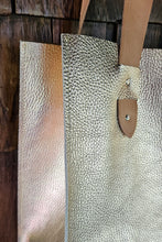 Load image into Gallery viewer, Pale Rose Gold Italian Leather Tote
