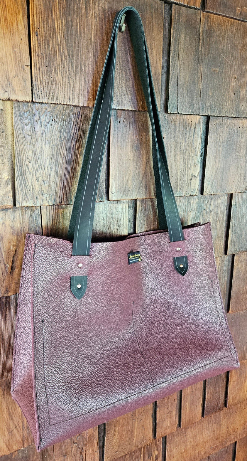 Burgundy Italian Leather Tote