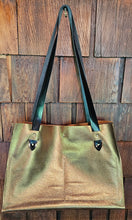 Load image into Gallery viewer, Antique Gold Italian Leather Tote
