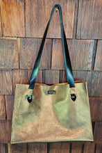 Load image into Gallery viewer, Antique Gold Italian Leather Tote
