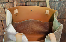 Load image into Gallery viewer, Pale Rose Gold Italian Leather Tote
