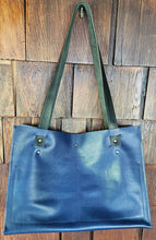 Load image into Gallery viewer, Supple Blue Leather Tote
