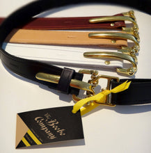 Load image into Gallery viewer, Equestrian Buckle Belt - White Leather
